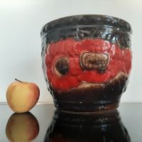 60er 70er vintage Bay Keramik Blumentopf Space Age Übertopf