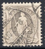 TOLL: Stehende Helvetia 1822, 40rp.97A+++++