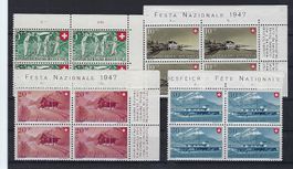 Pro Patria Viererblocks 1947 postfrisch    15681