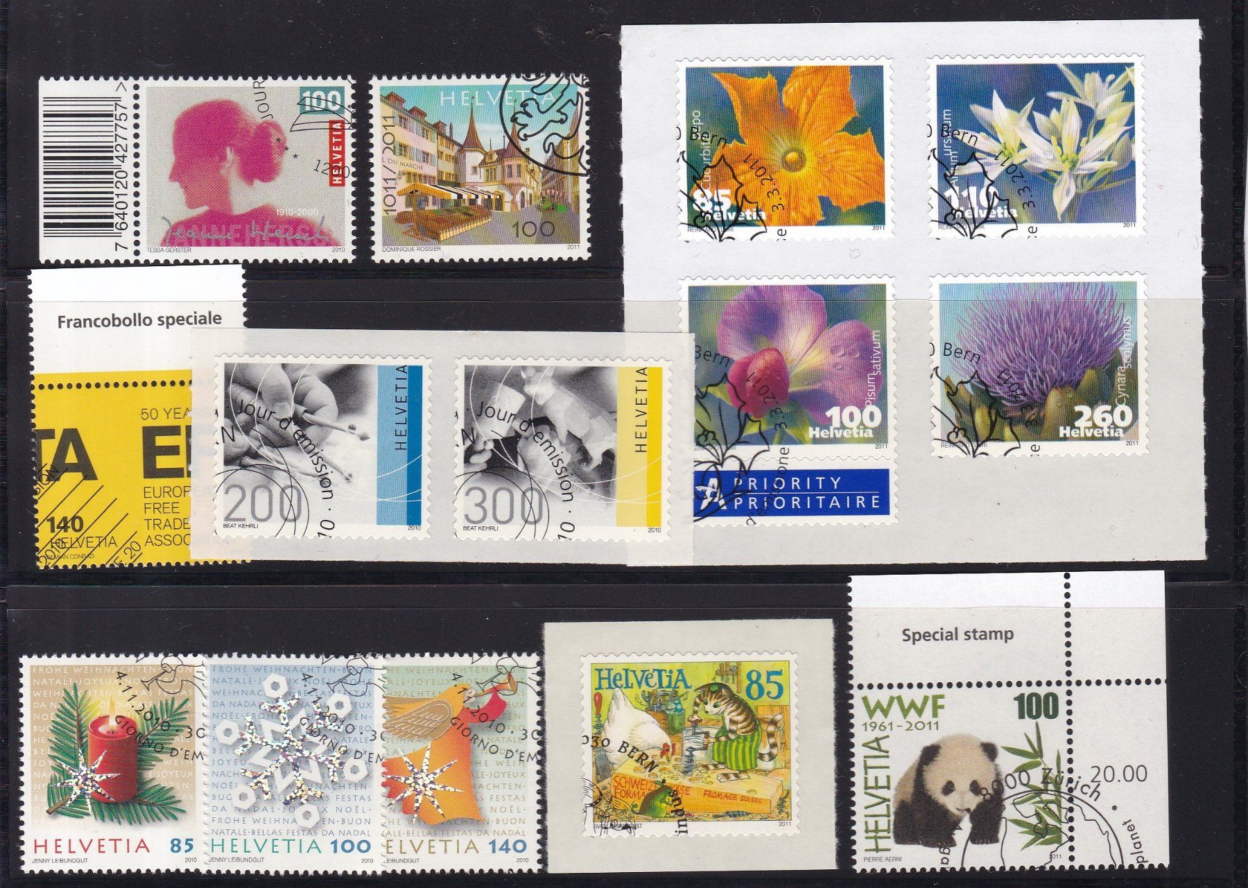Tutti i francobolli: CH Briefmarken Lot 2010 & 2011, ET – Usato da Münchwilen AG venduto da Nesar 3