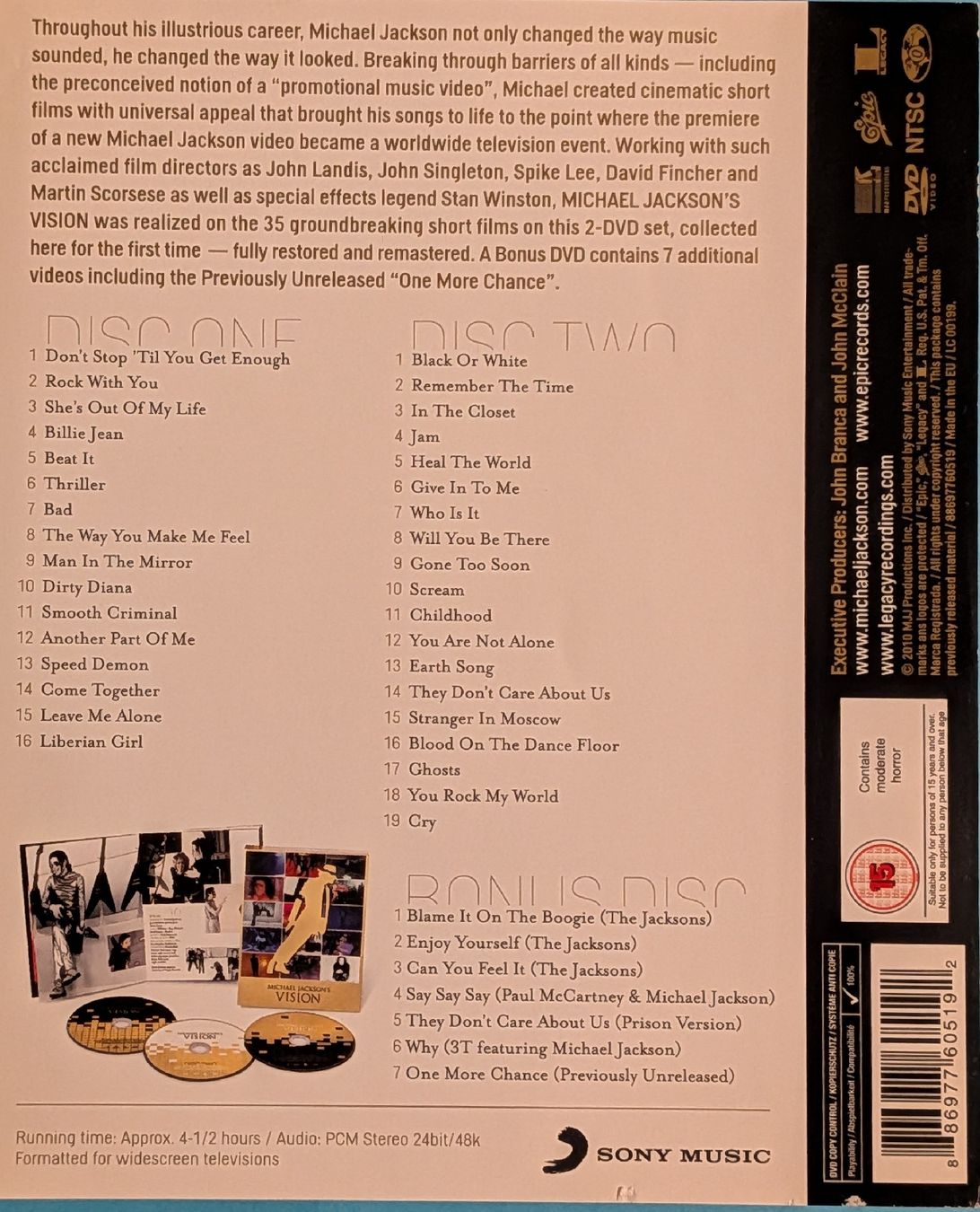 Tutti i DVDs: Michael Jackson / Vision DVD Set 3 Discs / Gebraucht – Usato da Aesch BL venduto da Charles2018 3