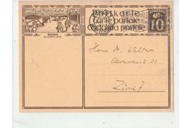 Ganzsache Postkarte PK 122 Flugplatz Bern o 1929
