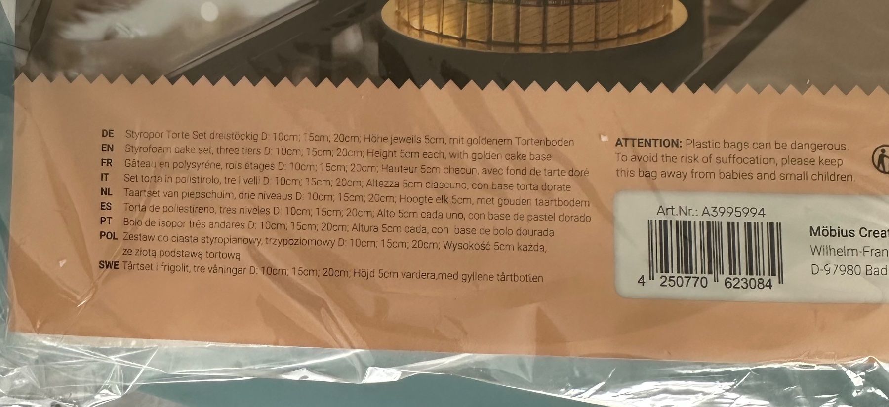 Backformen: Styropor-Torte mit Boden – Neu und originalverpackt aus Dürrenroth von tvy_bh56 2