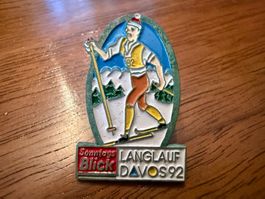 Anstecknadel Sonntags Blick Langlauf Davos 92 gebraucht