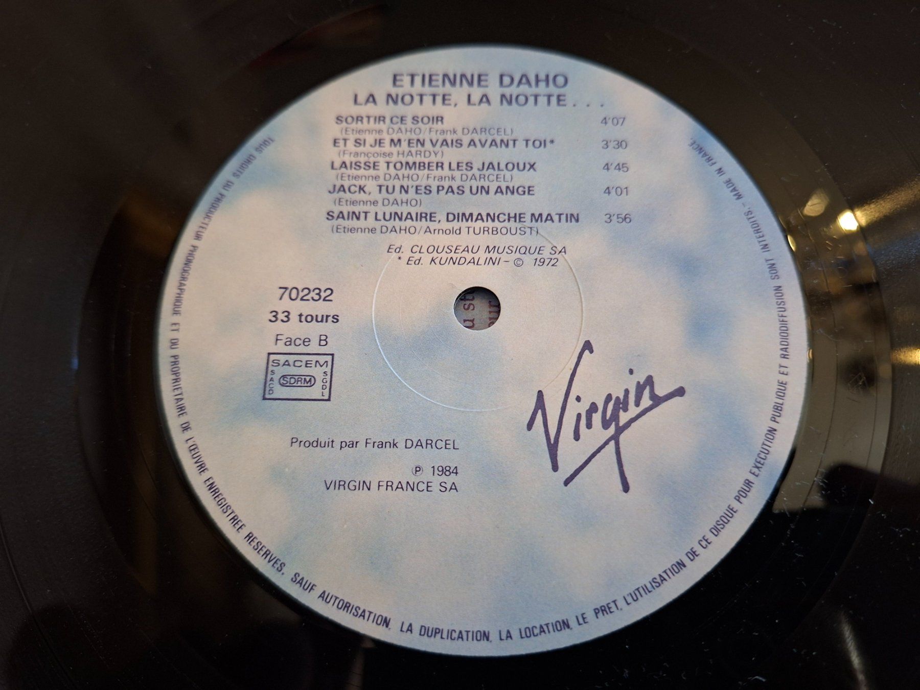 Vinyles: French Pop Rock - Etienne Daho - La Notte, La Notte...- E – D'occasion à Bernex par Wannabehasbeen01 4