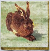 Serviette Tier Feldhase Dürer Hase Ostern