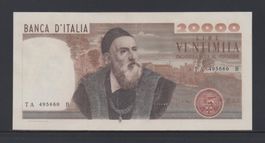 Italia 20'000 Lire 21.02.1975 gefalten