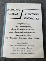 Vogelnamen bei Aristoteles - Lizentiatsarbeit Uni Zürich
