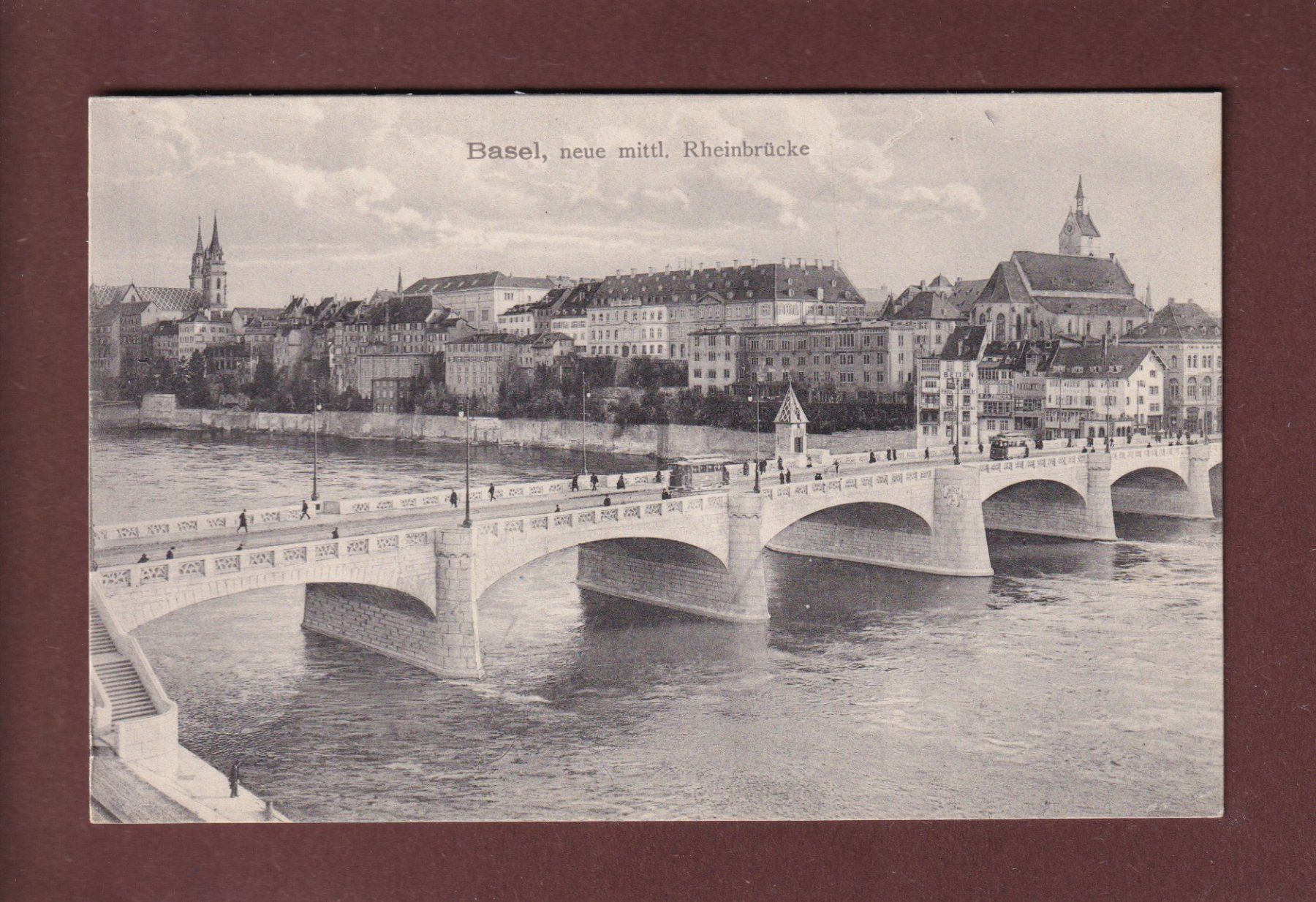 Cartoline postali: BASEL - Mittlere Rheinbrücke – Usato da Pully venduto da nicecards