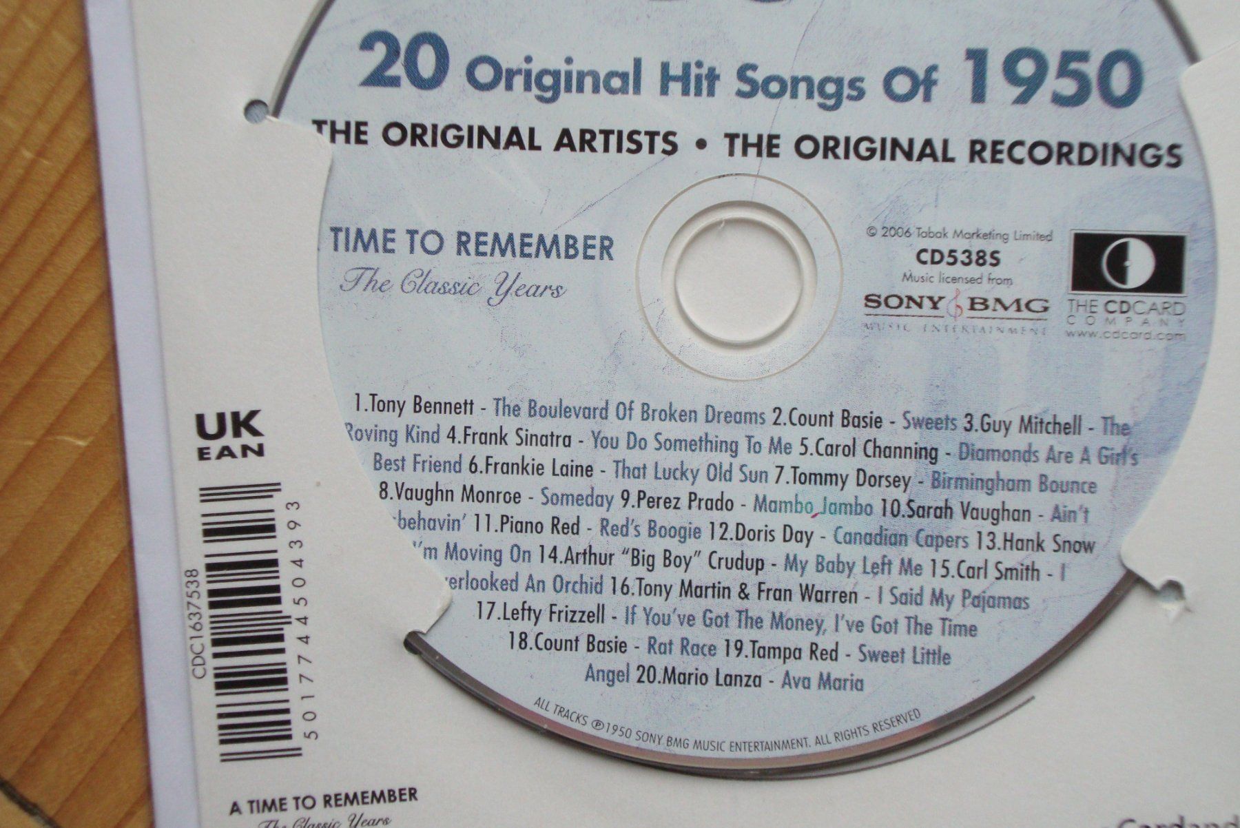 CDs: Geburtstag? 20 ORIGINAL HITS 1950 - CD – Gebraucht aus Bern von carola31 1