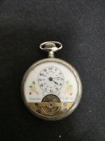 Antike Nickel Taschenuhr "8 Jours", Handaufzug, Top! Läuft