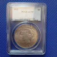 USA Peace Dollar 1922 PCGS AU55