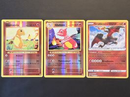 Glumanda, Glutexo & Strahlendes Glurak Pokémon Karten -DE 🔥