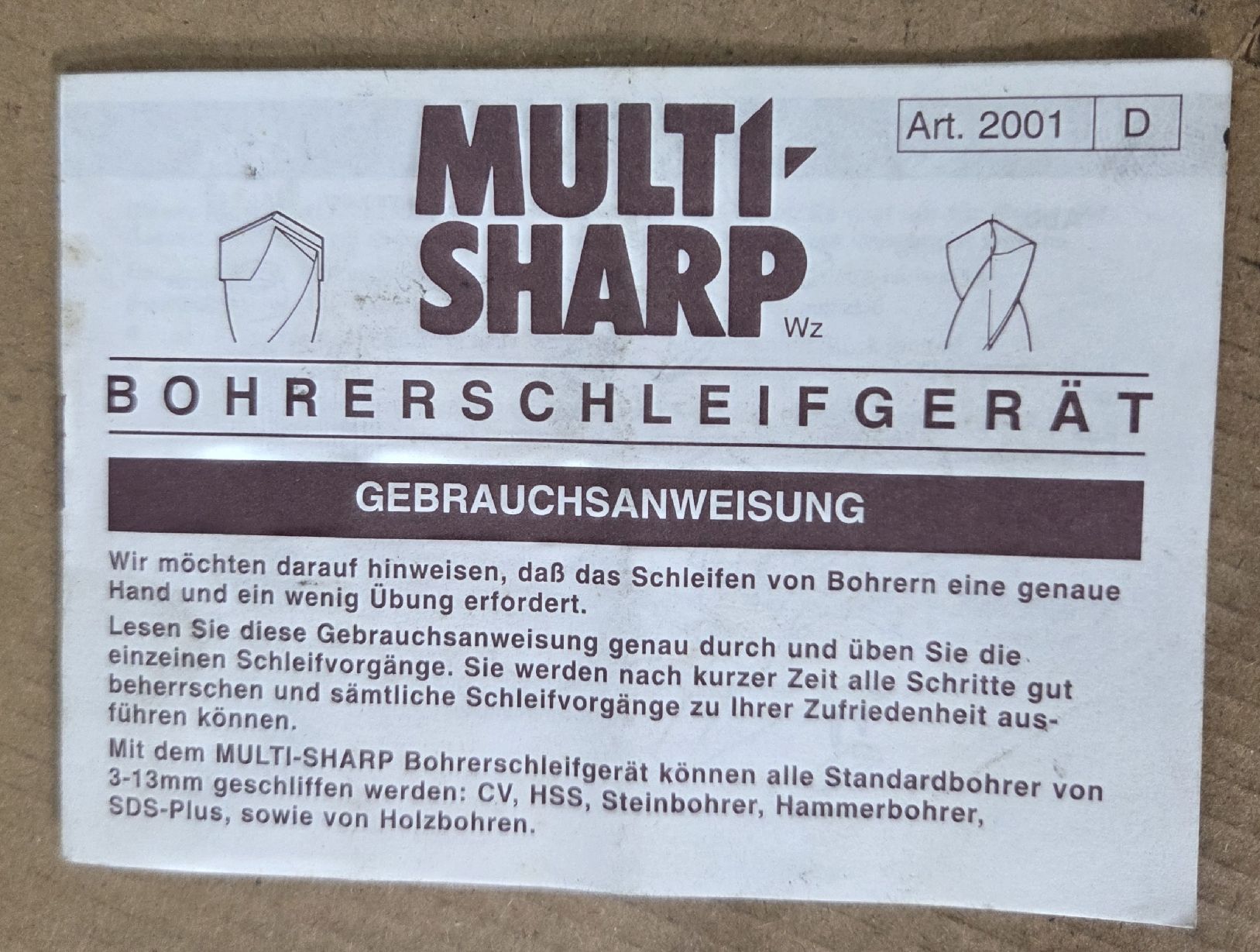 Tutte le macchine: Bohrerschleifgerät MULTI-SHARP gebraucht guter Zustand – Usato da Kirchberg SG venduto da Bibsli 1
