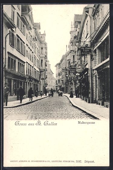 Cartes postales: St. Gallen, Restaurant Zebra in der Mult – D'occasion à Berlin par bartko-reher