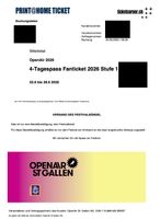 Openair St. Gallen 2026, 4-Tagespass, 25.06.-28.06.