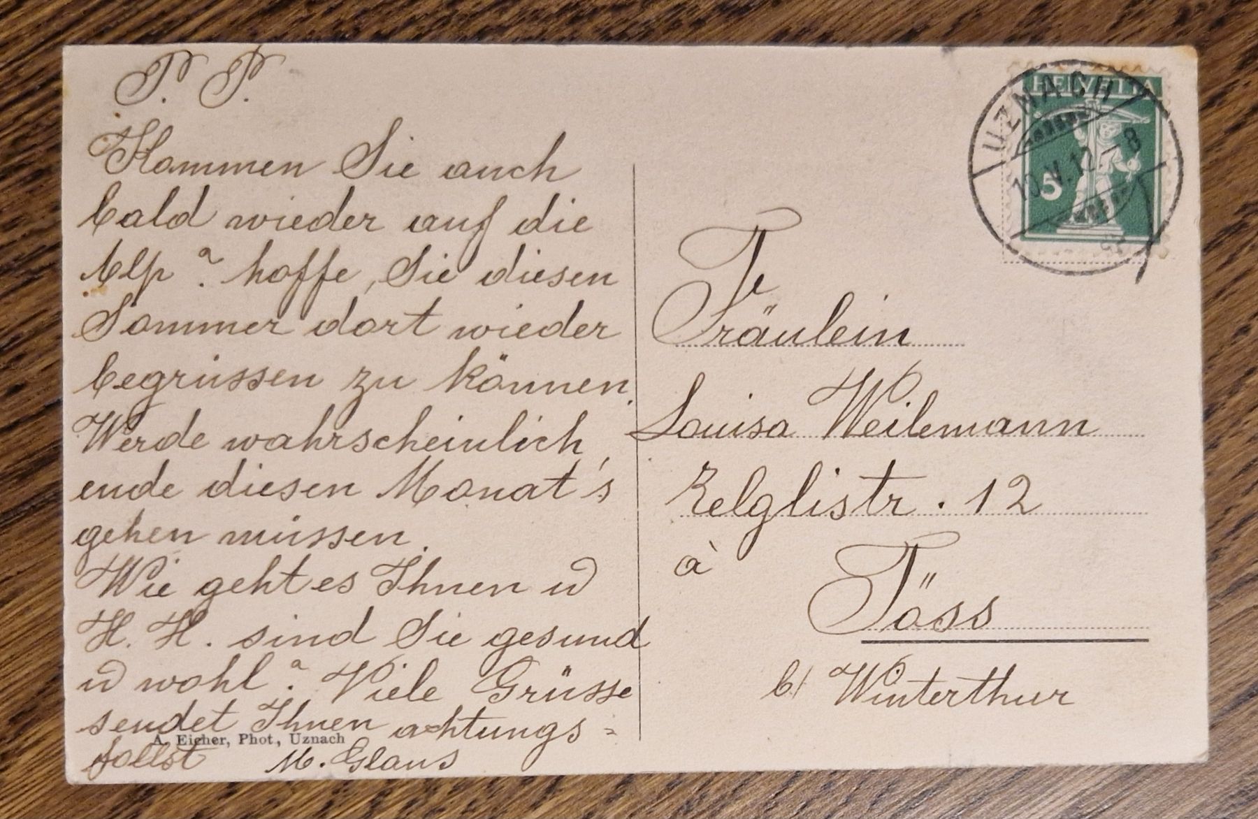 Cartes postales: Gruss von Uznach 1912 – D'occasion à Ebikon par Donar50 1