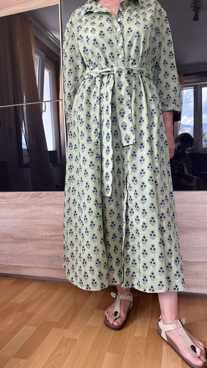 Kleider: Robe longue , 100% Cotton, vert, taille L – Neu (gemäss Beschreibung) aus Vuippens von ale_6gkb 1