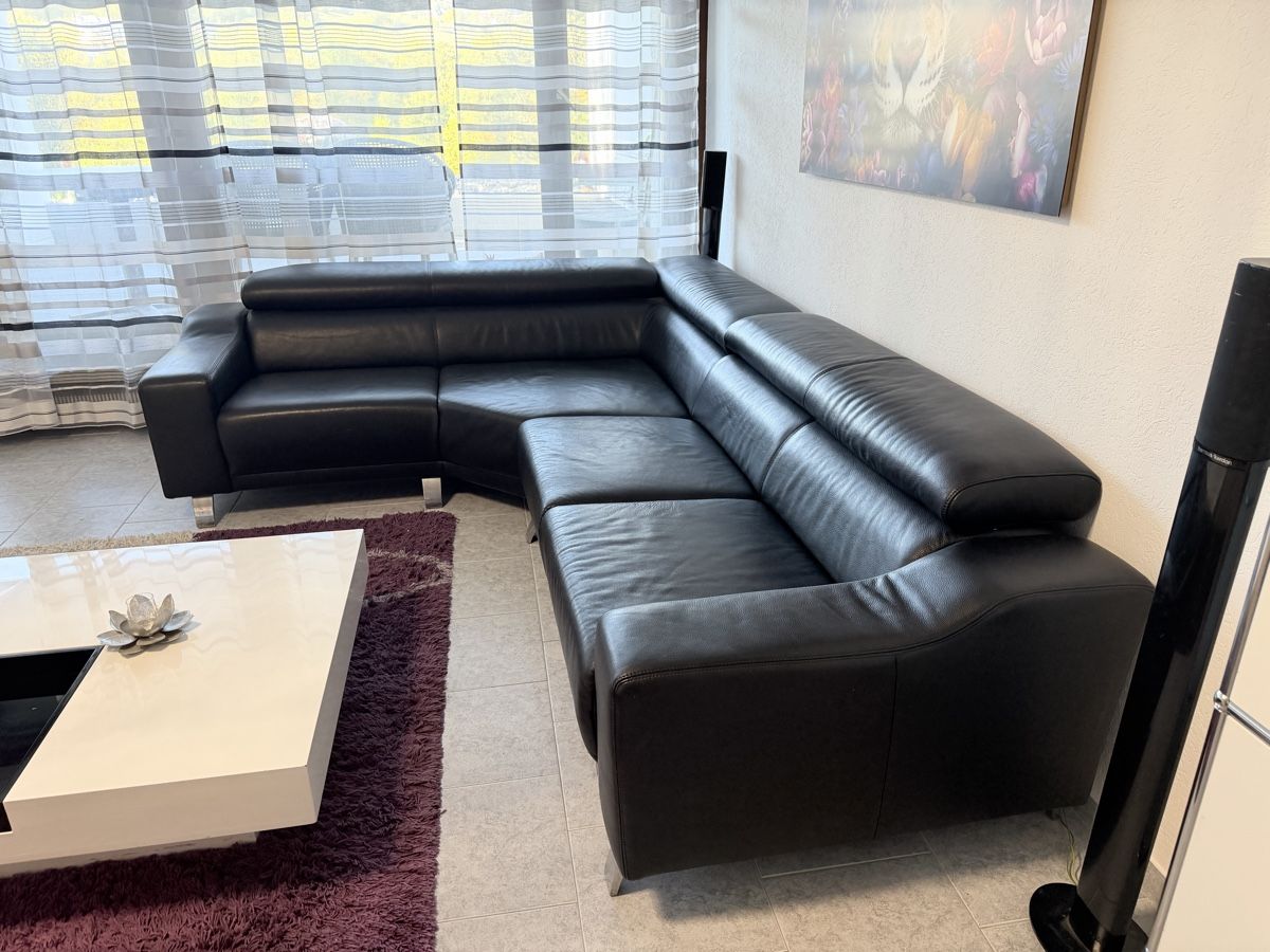 Sofas: Echt Leder Sofa-Ecksofa Schwarz Ab Fr.1 – Gebraucht aus Dietikon von Kumar_Occasionen 2