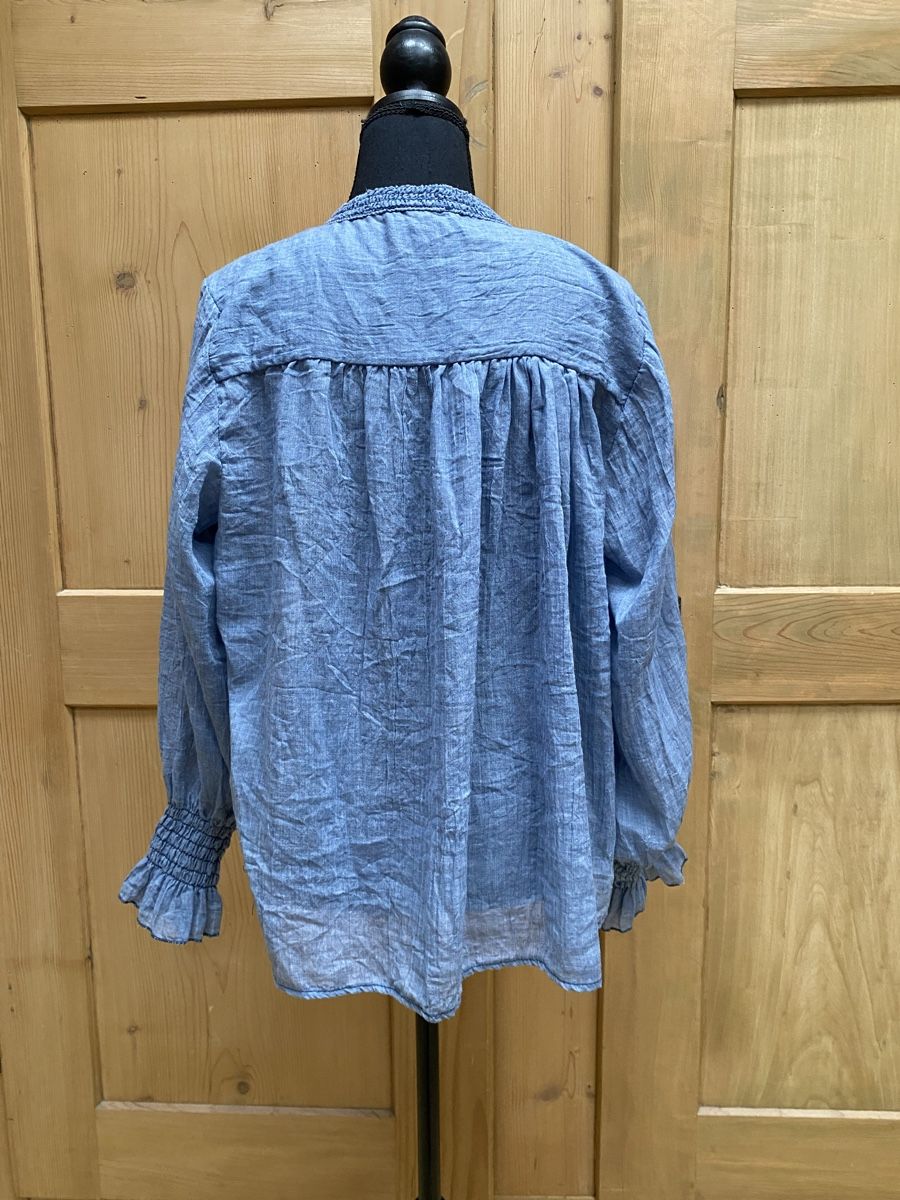 Nile Blusen: Bluse Nile Intuition Paris blau Gr.M – Neu und originalverpackt aus Buochs von H16 2
