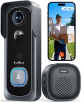 Video Türklingel Kamera 2K 166° Nachtsicht IP65 WLAN Audio
