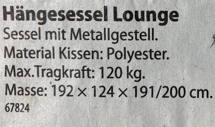 Gartenhängesitze: Hängesessel / Lounge – Neu und originalverpackt aus Richterswil von bru_767z 2