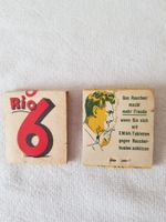 Rio 6 Zigaretten Etui leer mit Werbung EMHA-Tabletten
