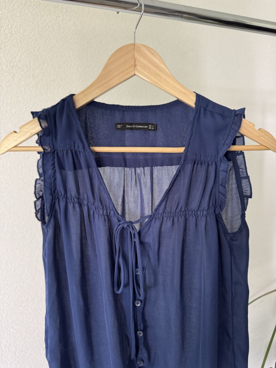 Zara Top: Blaue Bluse von Zara, S – Usato da Granges VS venduto da rvn 1