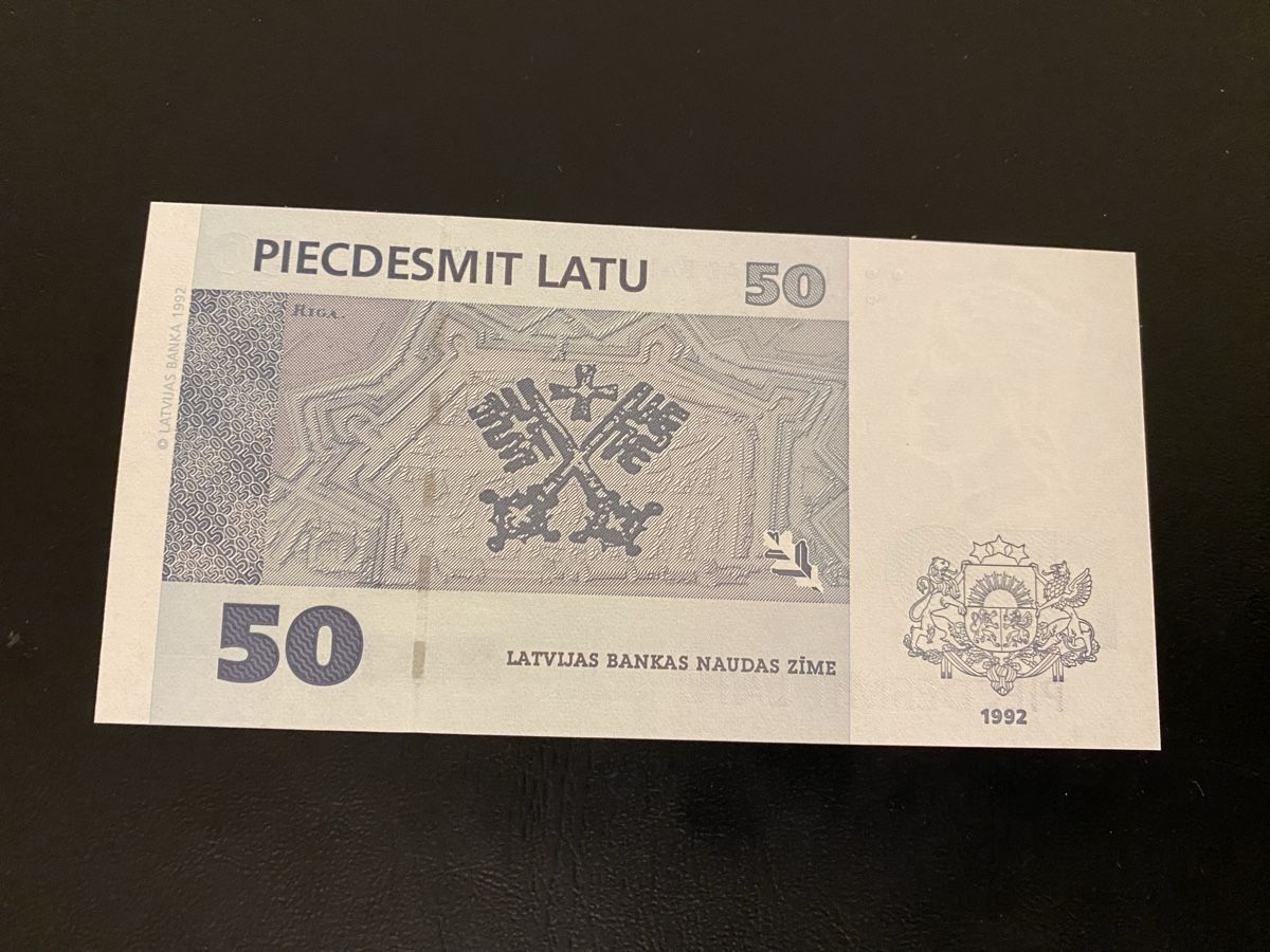 Banconote: LATVIA 50 latu 1992, UNC, P46 Selten – Nuovo (secondo la descrizione) da Dällikon venduto da Woldbanknoten 2