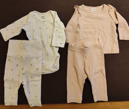 Babykleidung Set Body Langarmshirt Leggings Gr. 50