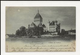 AK 1903 Château de Vufflens VD Mondschein