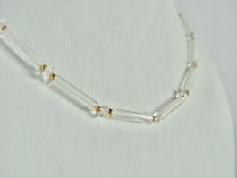 Collier Bergkristall mit vergoldetem Silber 925 Verschluss
