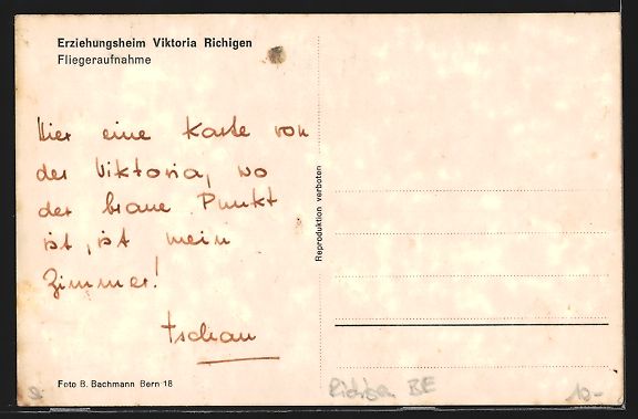 Cartoline postali: Richigen, Erziehungsheim Viktoria, Flieg – Usato da Berlin venduto da bartko-reher 1
