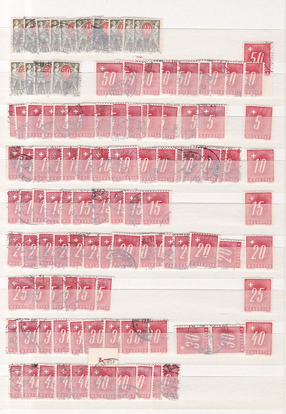 Tutti i francobolli: CH Briefmarken Lot "Portomarken" – Usato da Münchwilen AG venduto da Nesar 3