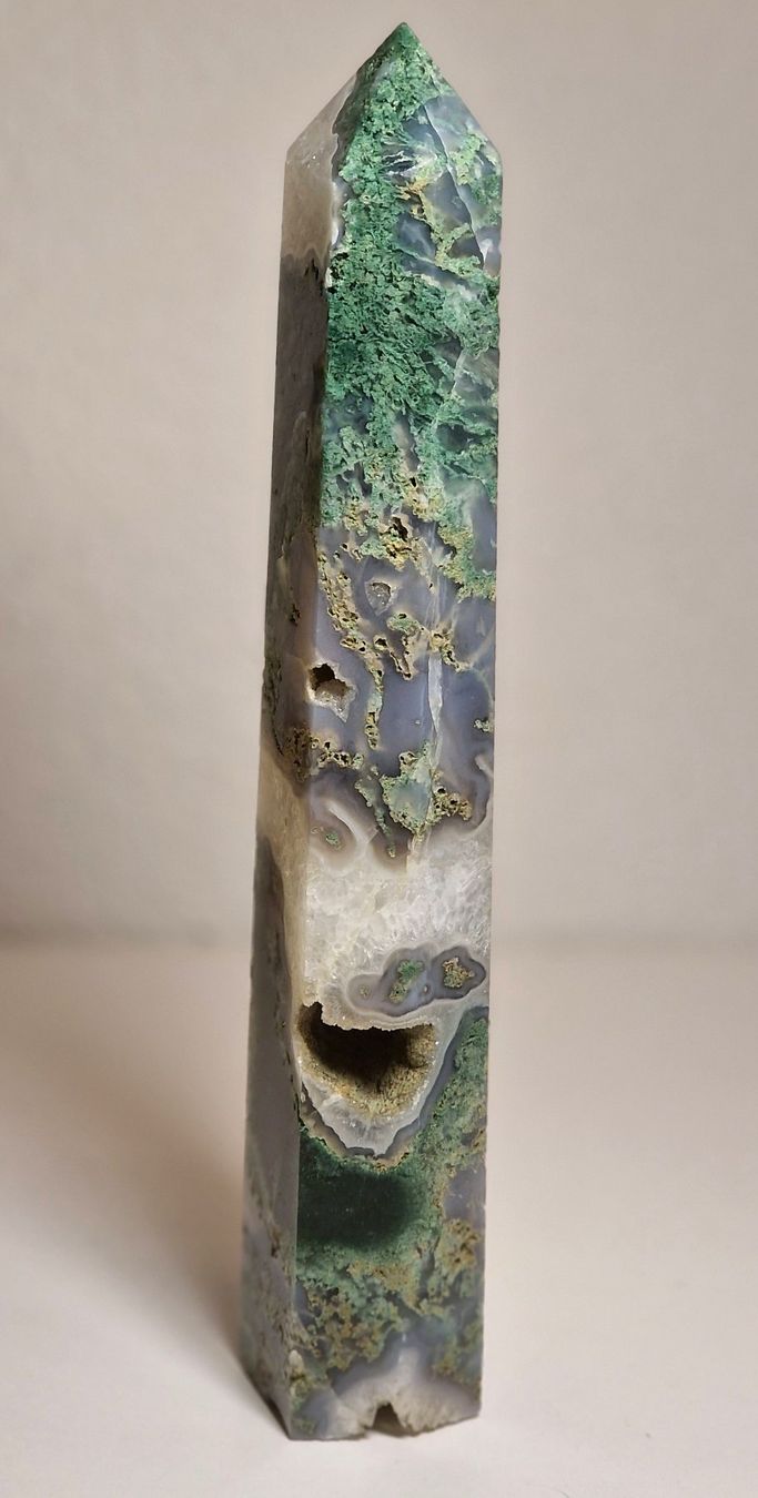 Mineralien & Heilsteine: Grosser Moosachat Obelisk 28.5cm 955g – Neu (gemäss Beschreibung) aus Matzingen von Shay_Crystalz 3