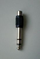 Adapter Cinch / Klinke 6,3 mm stereo