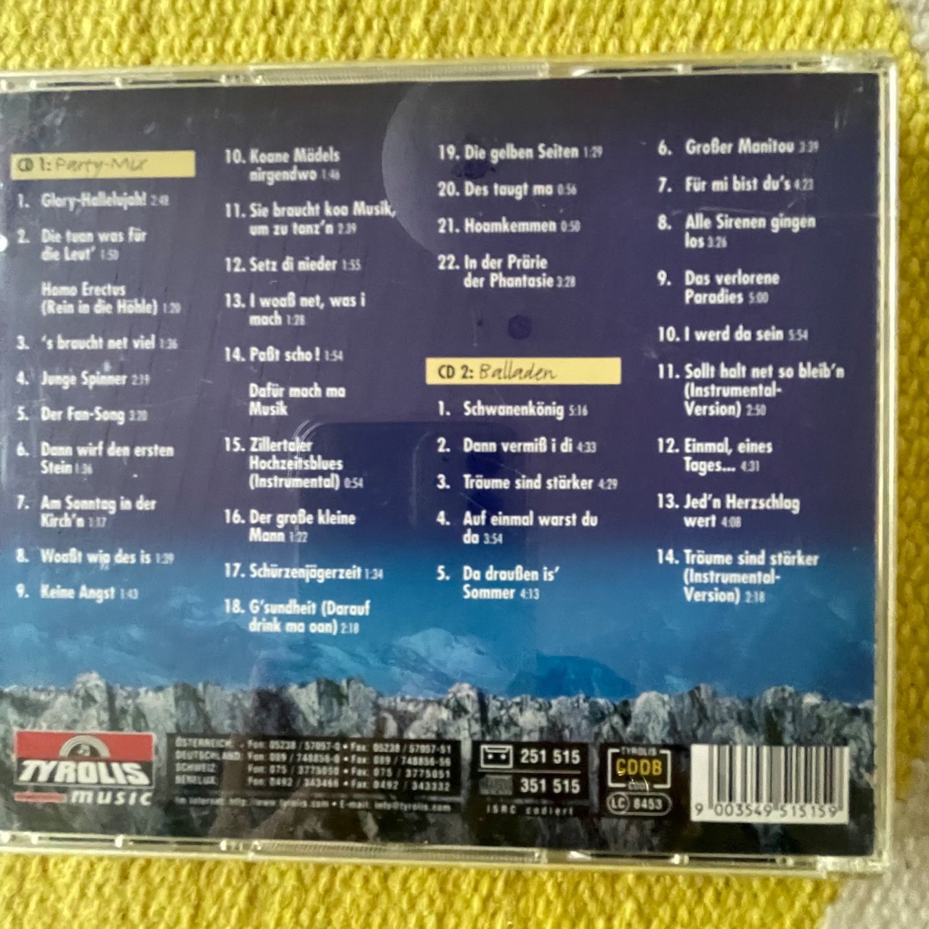 CD: ZILLERTALER SCHÜRZENJÄGER-2CD 25 JAHRE – Usato da Rorschacherberg venduto da CD-Roli 1