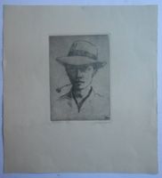 Arthur Riedel. Selbstbildnis. Radierung. 1912.