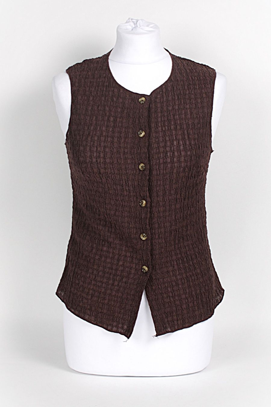 Only Blusen: ONLY braune Bluse mit Knöpfen S – Gebraucht aus Zollikofen von Restwert_Zollikofen