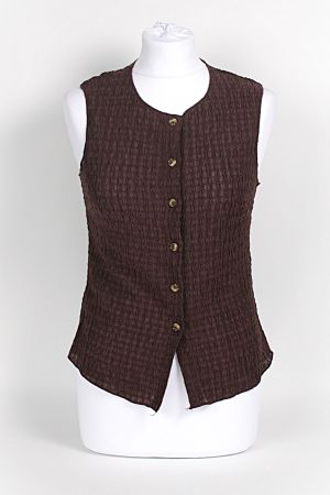 ONLY braune Bluse mit Knöpfen S