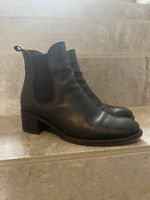 Schwarze Leder Chelsea Boots Gr. 37-38 - Herbst Trend