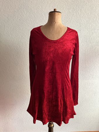 Tunique velours rouge Camaieu manche longue taille S occasio