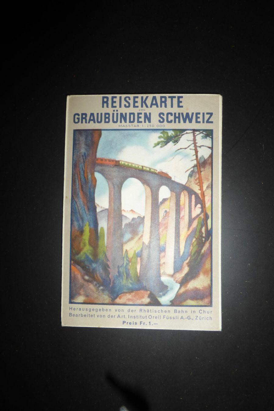 Cartine & Atlanti: Antike Reisekarte Graubünden Schweiz – Usato da Gempen venduto da Smokie72