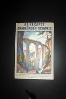Antike Reisekarte Graubünden Schweiz