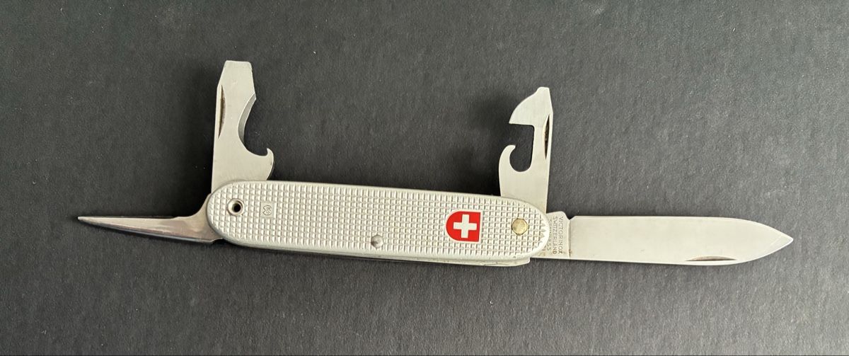 Schweizer Armee Coltelli tascabile: Sackmesser Militär 1984 – Usato da Gutenswil venduto da Antiques77 2