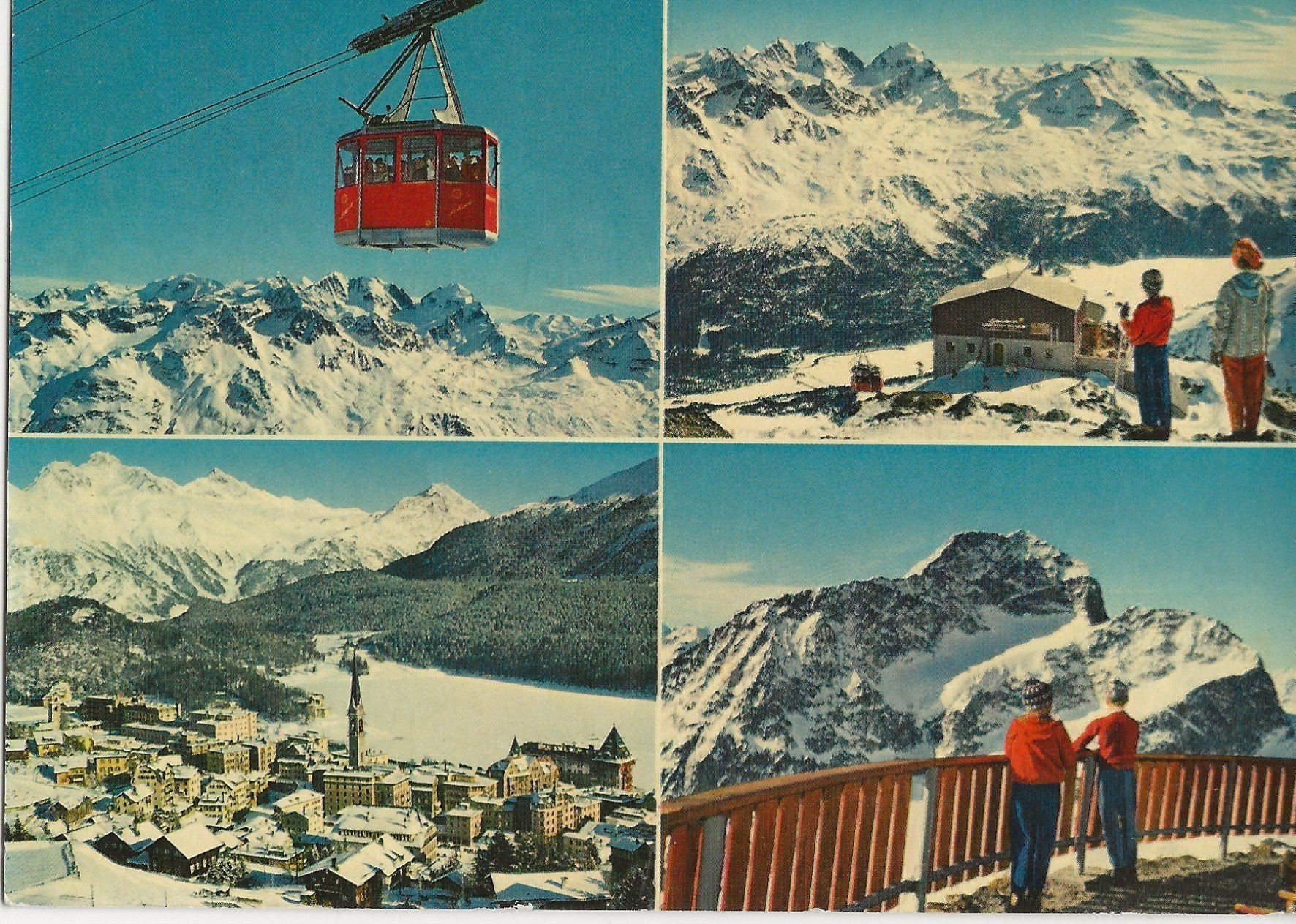 Ansichtskarten: St. Moritz,Luftseilbahn,Corviglia,1959 – Gebraucht aus Frauenfeld von Merk52