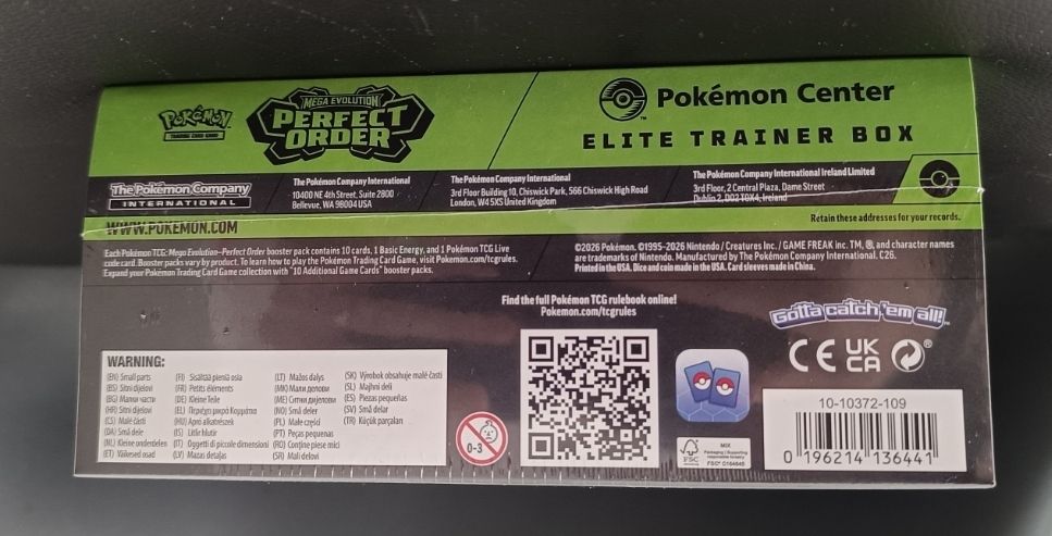 Pokémon Carte collezionabili: Elite Trainer Box Pokémon Center Perfect Order – Nuovo e nell'imballaggio originale da Massagno venduto da Gametrader00 4