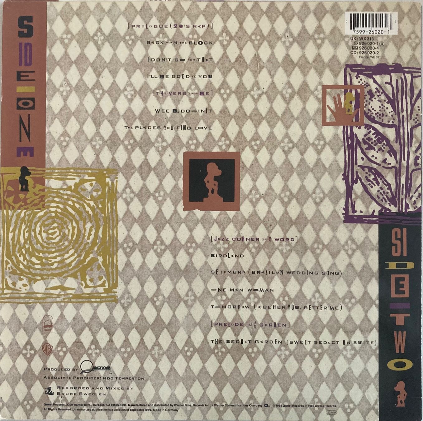 Dischi in vinile: QUINCY JONES - BACK ON THE BLACK – Usato da Poliez-Pittet venduto da Newtown-Records 1
