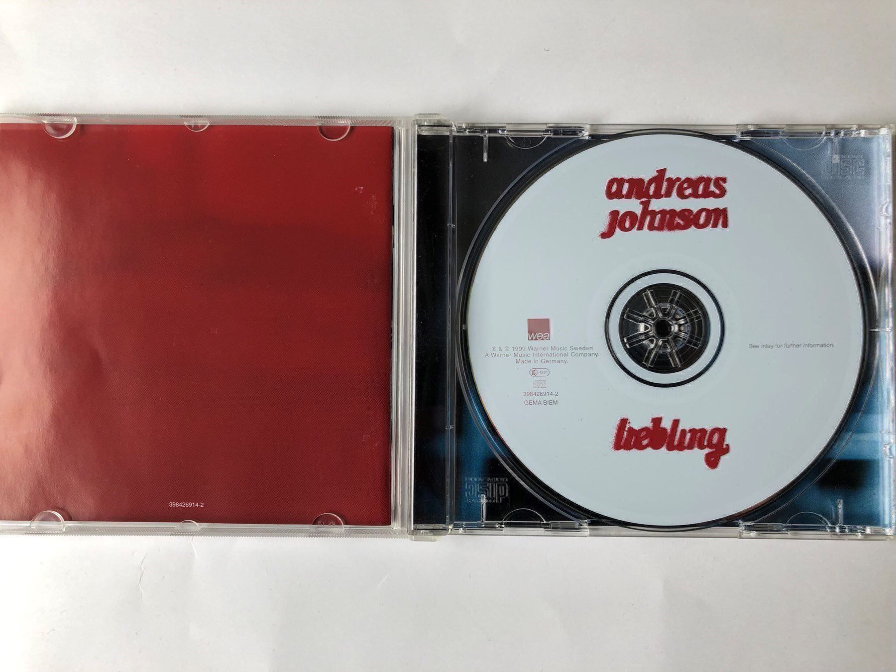 CD: Andreas Johnson CD - Album 1999 – Usato da Oberried Brienz venduto da Chyara 2