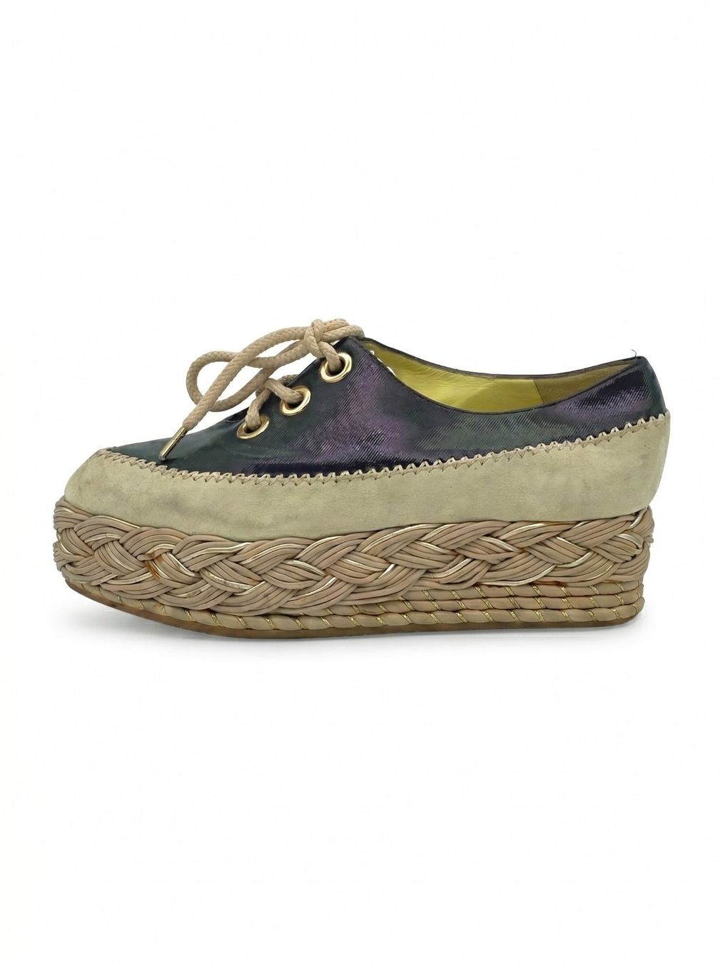Scarpe da donna: Pollini Espadrille Platform Derby EU 37 Mehrfarbig – Usato da Zürich venduto da shoe_shop